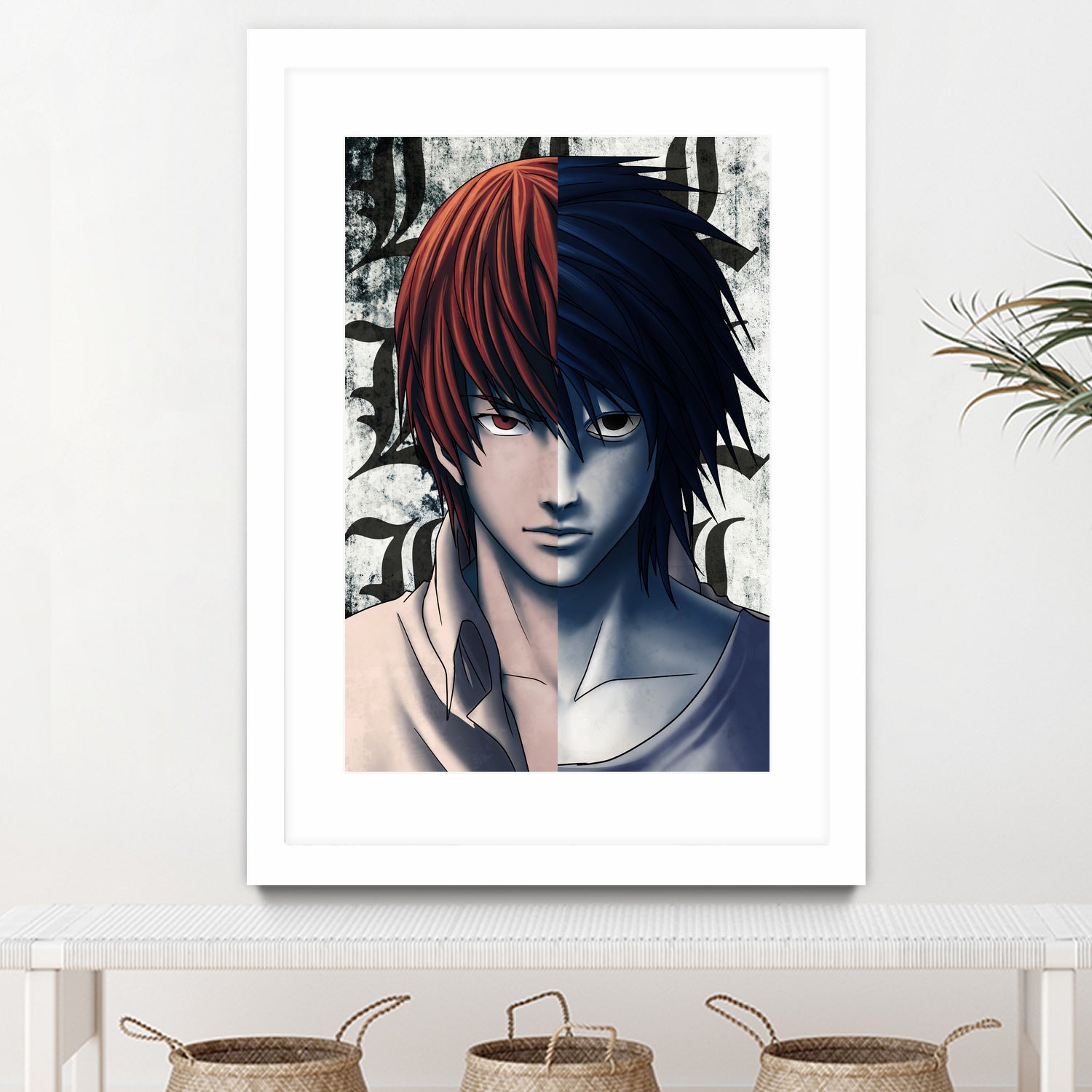 DEATHNOTE L and light by MCAshe 24 on GIANT ART - gray digital painting