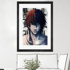 DEATHNOTE L and light by MCAshe 24 on GIANT ART - gray digital painting