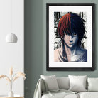 DEATHNOTE L and light by MCAshe 24 on GIANT ART - gray digital painting