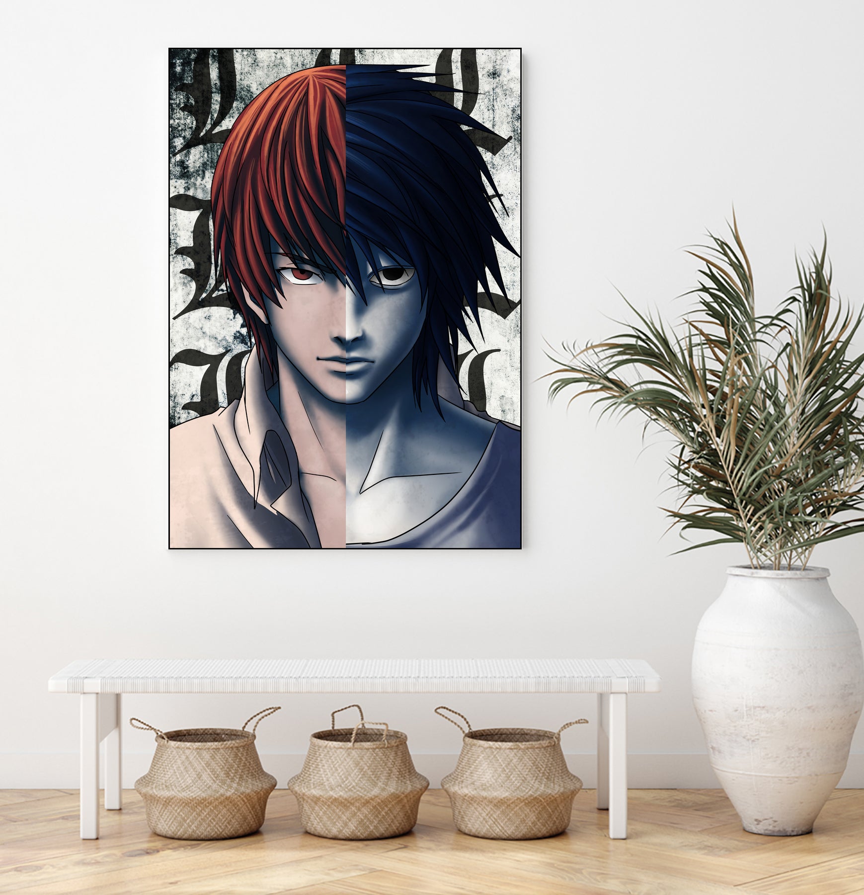 DEATHNOTE L and light by MCAshe 24 on GIANT ART - gray digital painting