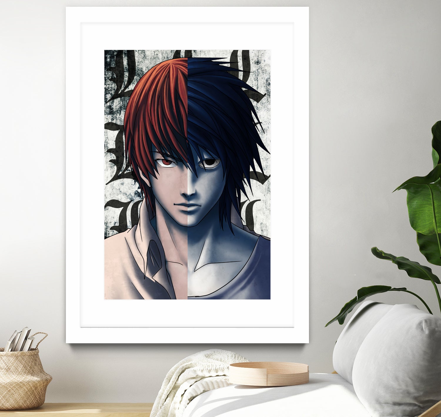 DEATHNOTE L and light by MCAshe 24 on GIANT ART - gray digital painting