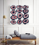 Cells - Navy Red by Blerta Karahoda on GIANT ART - blue digital painting