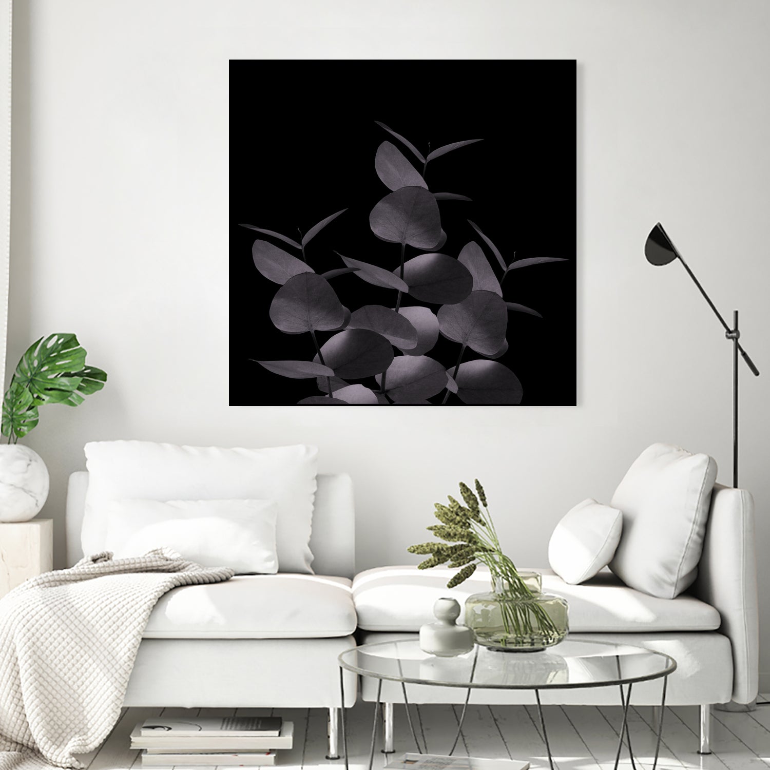 Eucalyptus Leaves Black Black #1 #foliage #decor #art by Anita & Bella Jantz on GIANT ART - black photo illustration