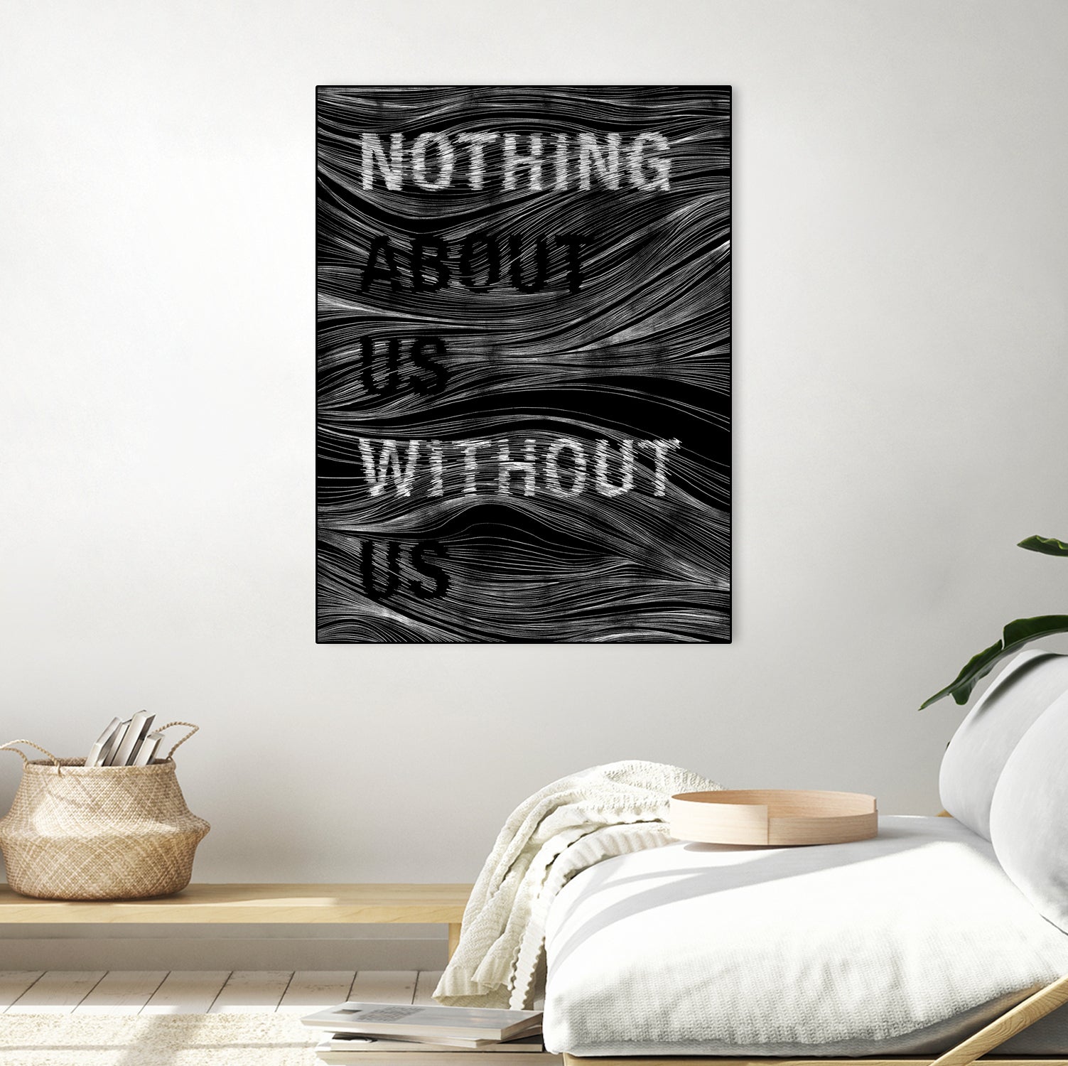 Nothing About Us Without Us by Martina Scott on GIANT ART - black typography