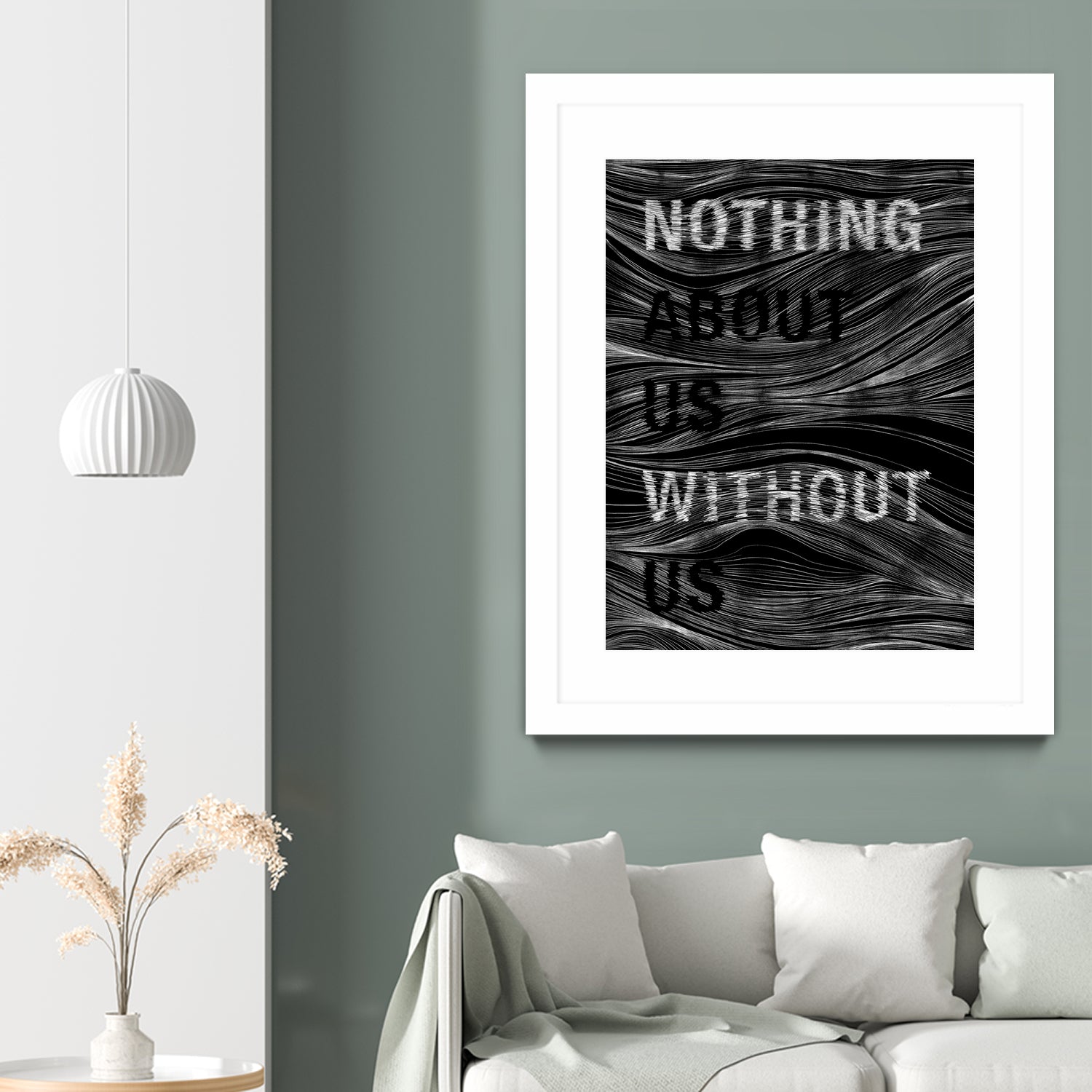 Nothing About Us Without Us by Martina Scott on GIANT ART - black typography