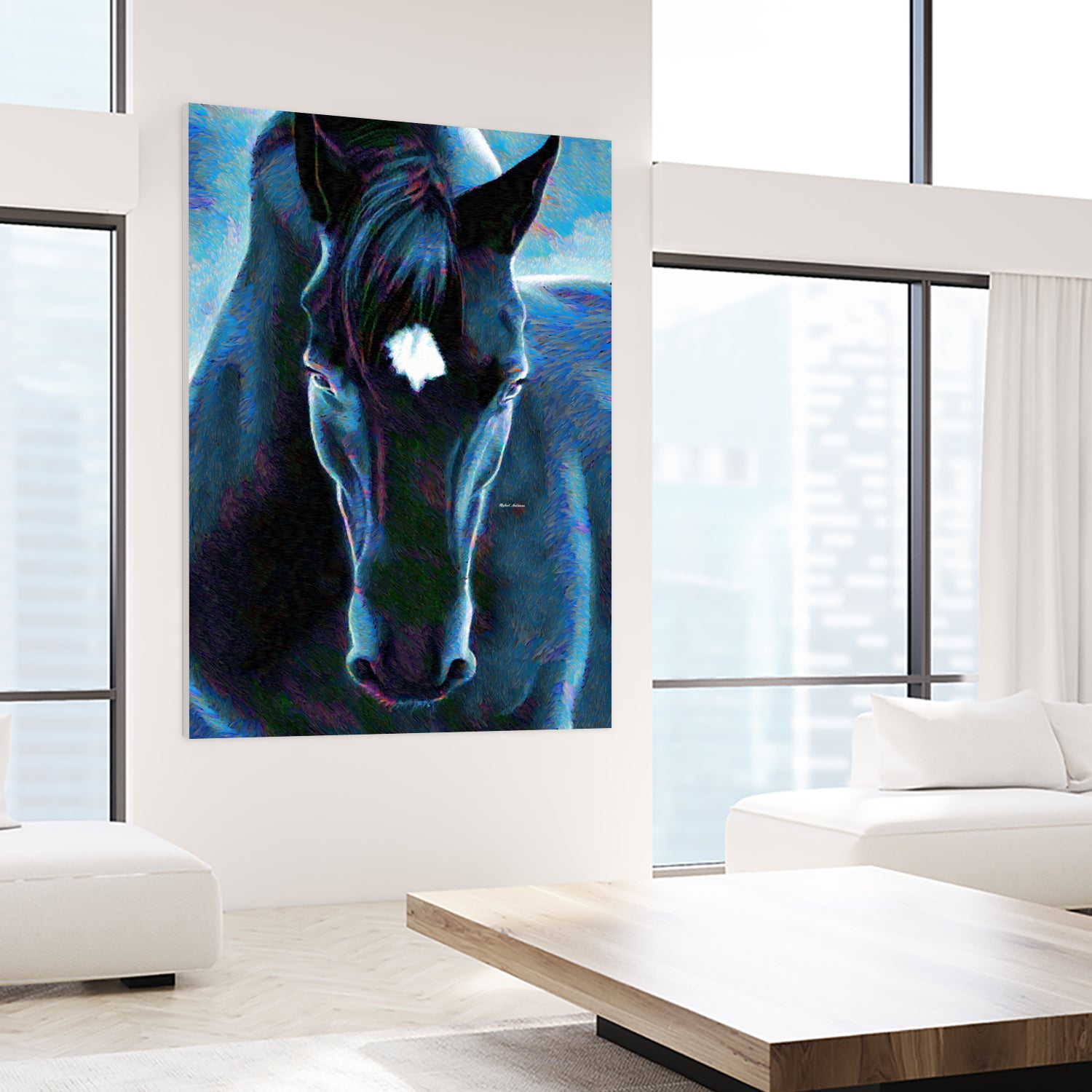 Stallion by Rafael Salazar on GIANT ART - blue digital painting