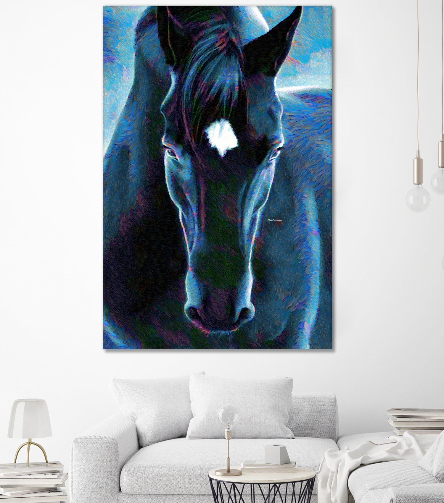 Stallion by Rafael Salazar on GIANT ART - blue digital painting