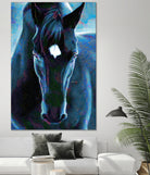 Stallion by Rafael Salazar on GIANT ART - blue digital painting