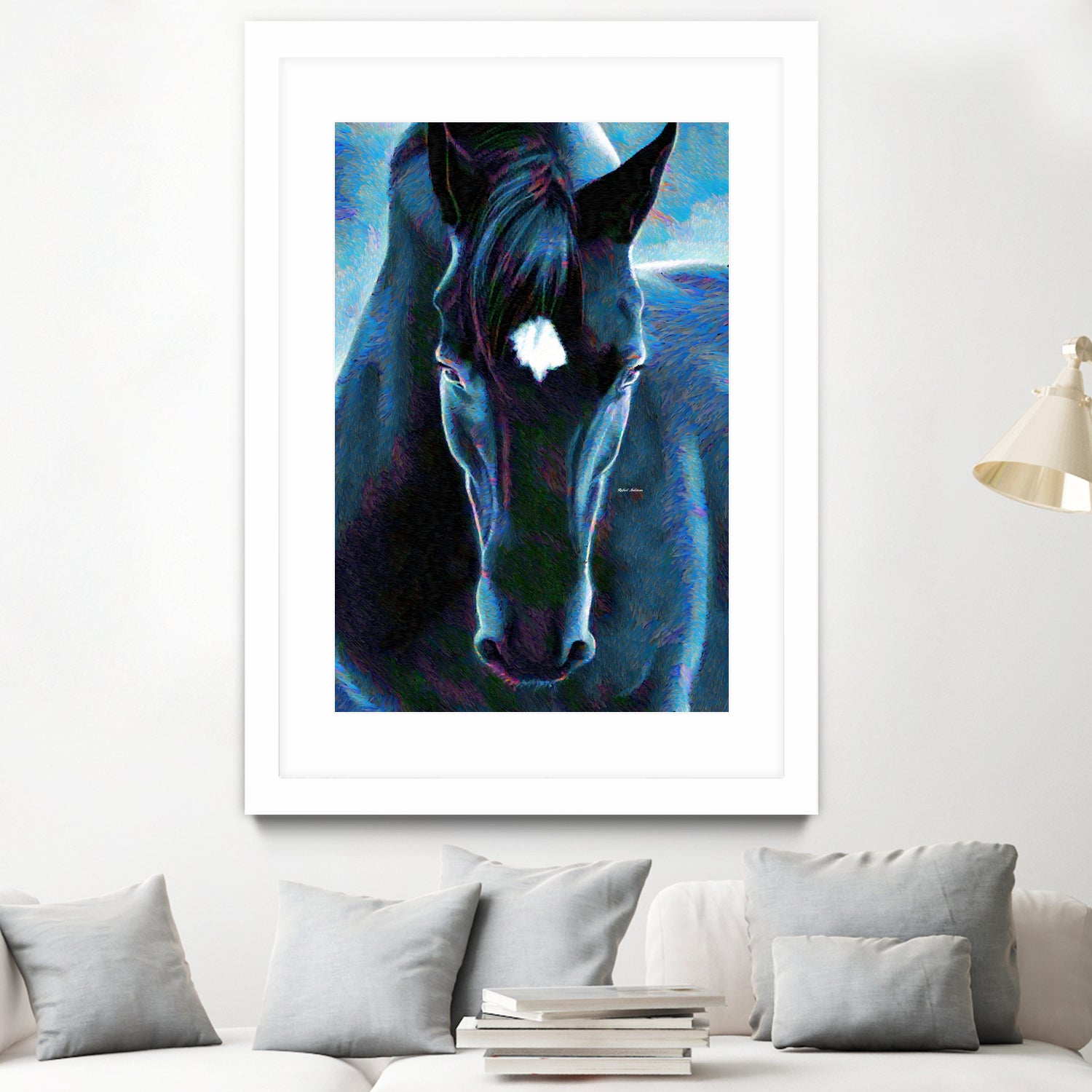 Stallion by Rafael Salazar on GIANT ART - blue digital painting