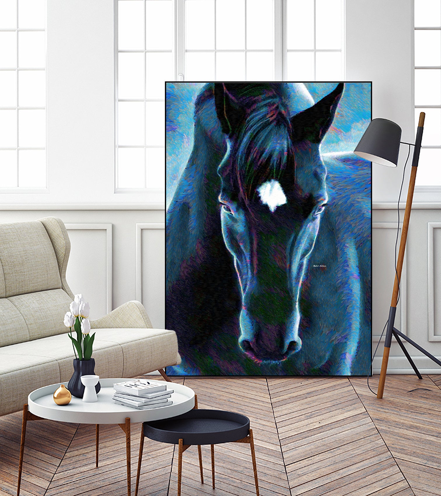 Stallion by Rafael Salazar on GIANT ART - blue digital painting