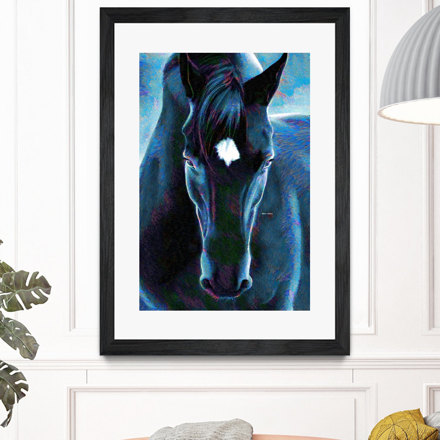 Stallion by Rafael Salazar on GIANT ART - blue digital painting