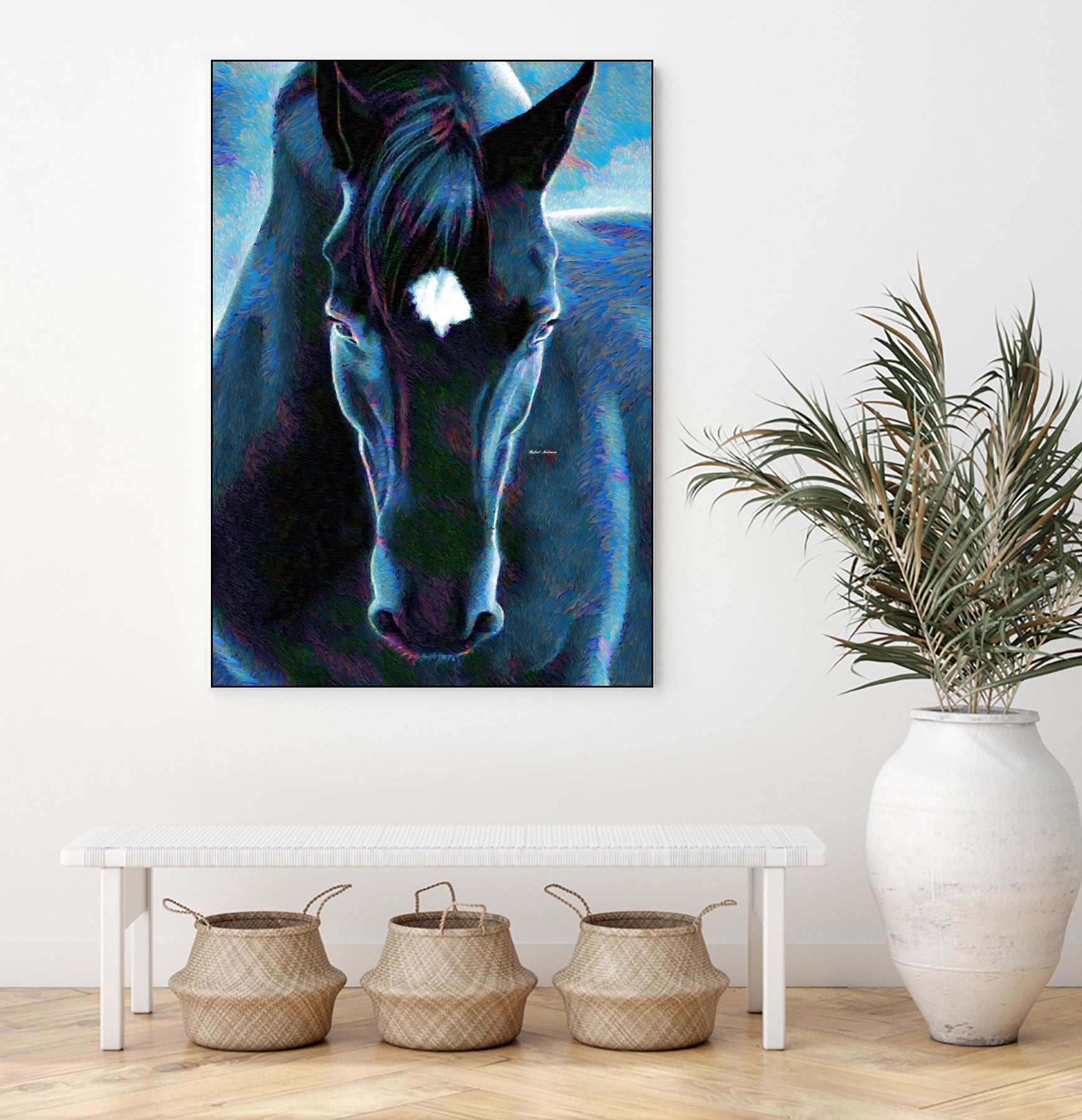 Stallion by Rafael Salazar on GIANT ART - blue digital painting