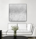 White Marble Silver Ombre Glitter Glam #1 #shiny #gem #decor by Anita & Bella Jantz on GIANT ART - gray photo illustration