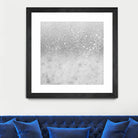 White Marble Silver Ombre Glitter Glam #1 #shiny #gem #decor by Anita & Bella Jantz on GIANT ART - gray photo illustration