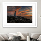 Sunset at Peggy's Point Lighthouse by Lorenzo Bustillo on GIANT ART - gray photo illustration