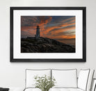 Sunset at Peggy's Point Lighthouse by Lorenzo Bustillo on GIANT ART - gray photo illustration