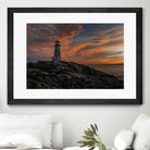 Sunset at Peggy's Point Lighthouse by Lorenzo Bustillo on GIANT ART - gray photo illustration