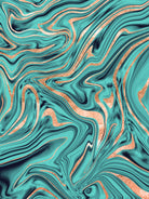 Soft Turquoise Rose Gold Marble #1 #decor #art by Anita & Bella Jantz on GIANT ART - green digital painting