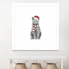 Xmas cat by Solti Balázs on GIANT ART - white digital drawing