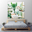 Junglow, Urban Jungle Botanical Home decor, Tropical Plants by Uma Gokhale on GIANT ART - green digital painting