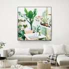 Junglow, Urban Jungle Botanical Home decor, Tropical Plants by Uma Gokhale on GIANT ART - green digital painting