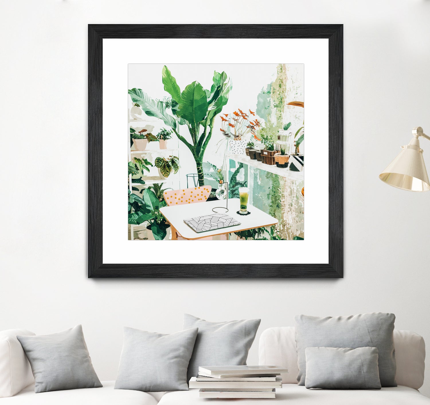 Junglow, Urban Jungle Botanical Home decor, Tropical Plants by Uma Gokhale on GIANT ART - green digital painting