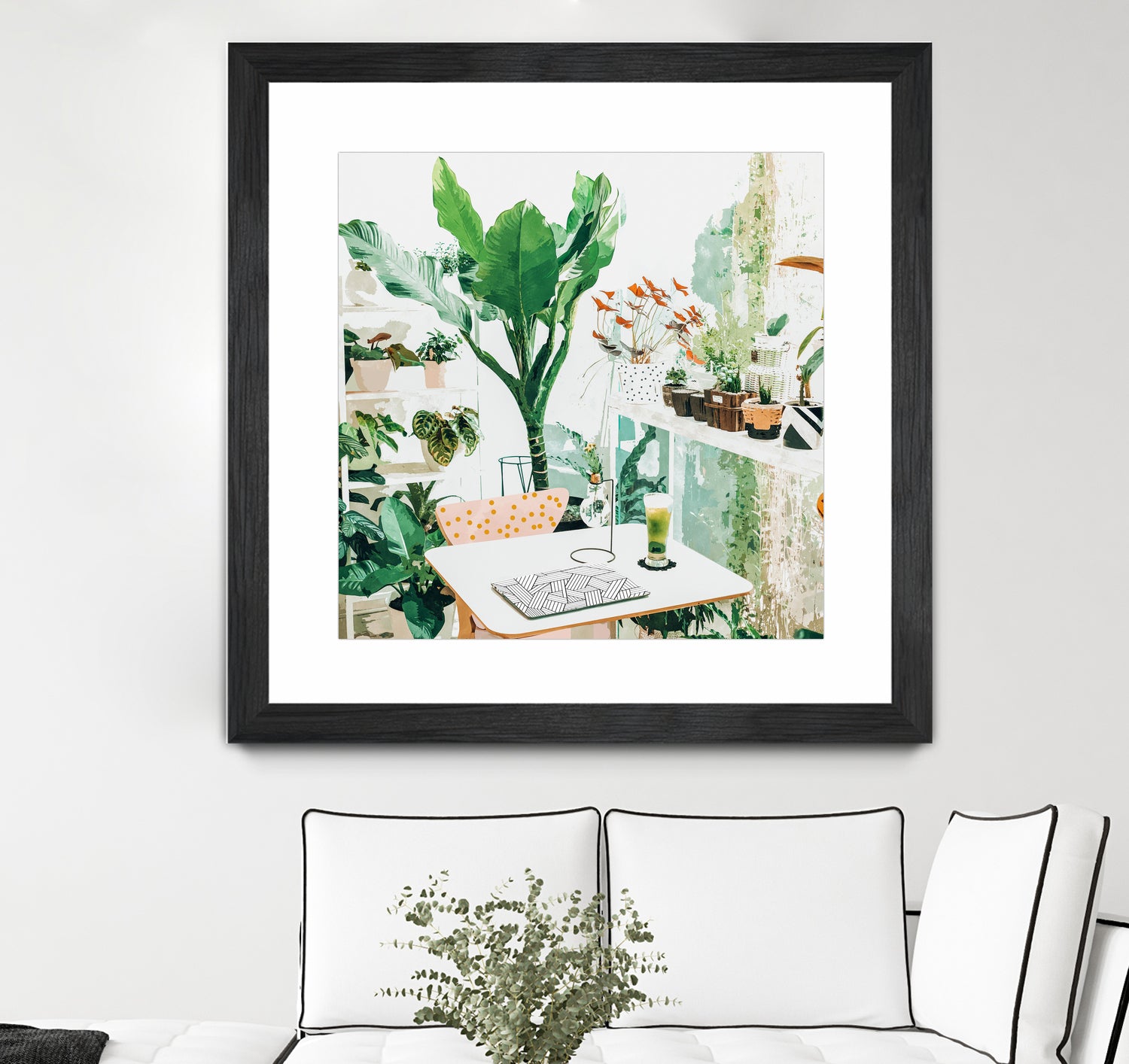 Junglow, Urban Jungle Botanical Home decor, Tropical Plants by Uma Gokhale on GIANT ART - green digital painting