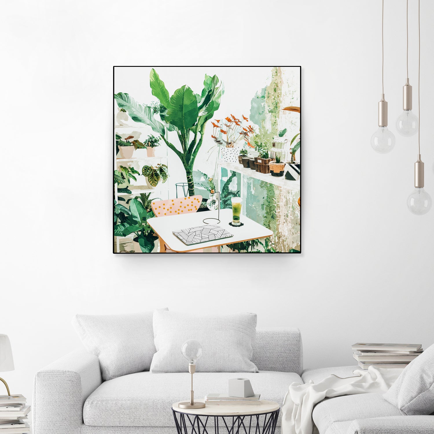 Junglow, Urban Jungle Botanical Home decor, Tropical Plants by Uma Gokhale on GIANT ART - green digital painting