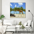 giraffe and hippo by Artem Avetisyan on GIANT ART - brown photo illustration