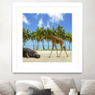 giraffe and hippo by Artem Avetisyan on GIANT ART - brown photo illustration