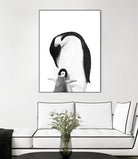 Black and White Penguins by Alessandra Minervini on GIANT ART - black digital painting