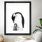 Black and White Penguins by Alessandra Minervini on GIANT ART - black digital painting