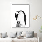 Black and White Penguins by Alessandra Minervini on GIANT ART - black digital painting