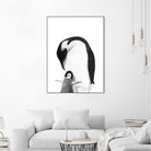 Black and White Penguins by Alessandra Minervini on GIANT ART - black digital painting