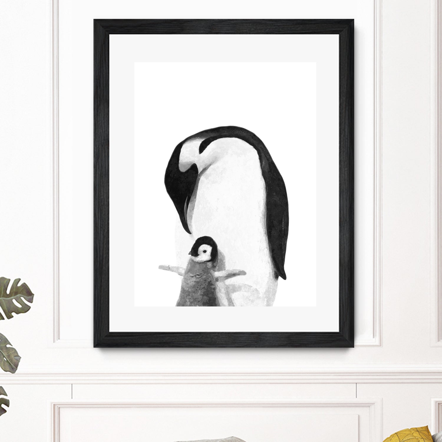 Black and White Penguins by Alessandra Minervini on GIANT ART - black digital painting