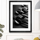 Black plastic cutlery by Studio OMG on GIANT ART - black photo illustration