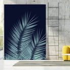 Navy Blue Palm Leaves Dream - Cali Summer Vibes #1 #tropical by Anita & Bella Jantz on GIANT ART - blue photo illustration