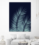 Navy Blue Palm Leaves Dream - Cali Summer Vibes #1 #tropical by Anita & Bella Jantz on GIANT ART - blue photo illustration