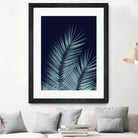 Navy Blue Palm Leaves Dream - Cali Summer Vibes #1 #tropical by Anita & Bella Jantz on GIANT ART - blue photo illustration