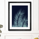 Navy Blue Palm Leaves Dream - Cali Summer Vibes #1 #tropical by Anita & Bella Jantz on GIANT ART - blue photo illustration