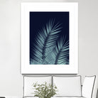 Navy Blue Palm Leaves Dream - Cali Summer Vibes #1 #tropical by Anita & Bella Jantz on GIANT ART - blue photo illustration