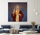 Saint Jeff of Goldblum by Vincent Carrozza on GIANT ART - blue digital painting