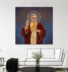 Saint Jeff of Goldblum by Vincent Carrozza on GIANT ART - blue digital painting