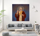 Saint Jeff of Goldblum by Vincent Carrozza on GIANT ART - blue digital painting