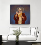 Saint Jeff of Goldblum by Vincent Carrozza on GIANT ART - blue digital painting