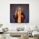 Saint Jeff of Goldblum by Vincent Carrozza on GIANT ART - blue digital painting