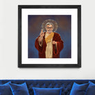 Saint Jeff of Goldblum by Vincent Carrozza on GIANT ART - blue digital painting