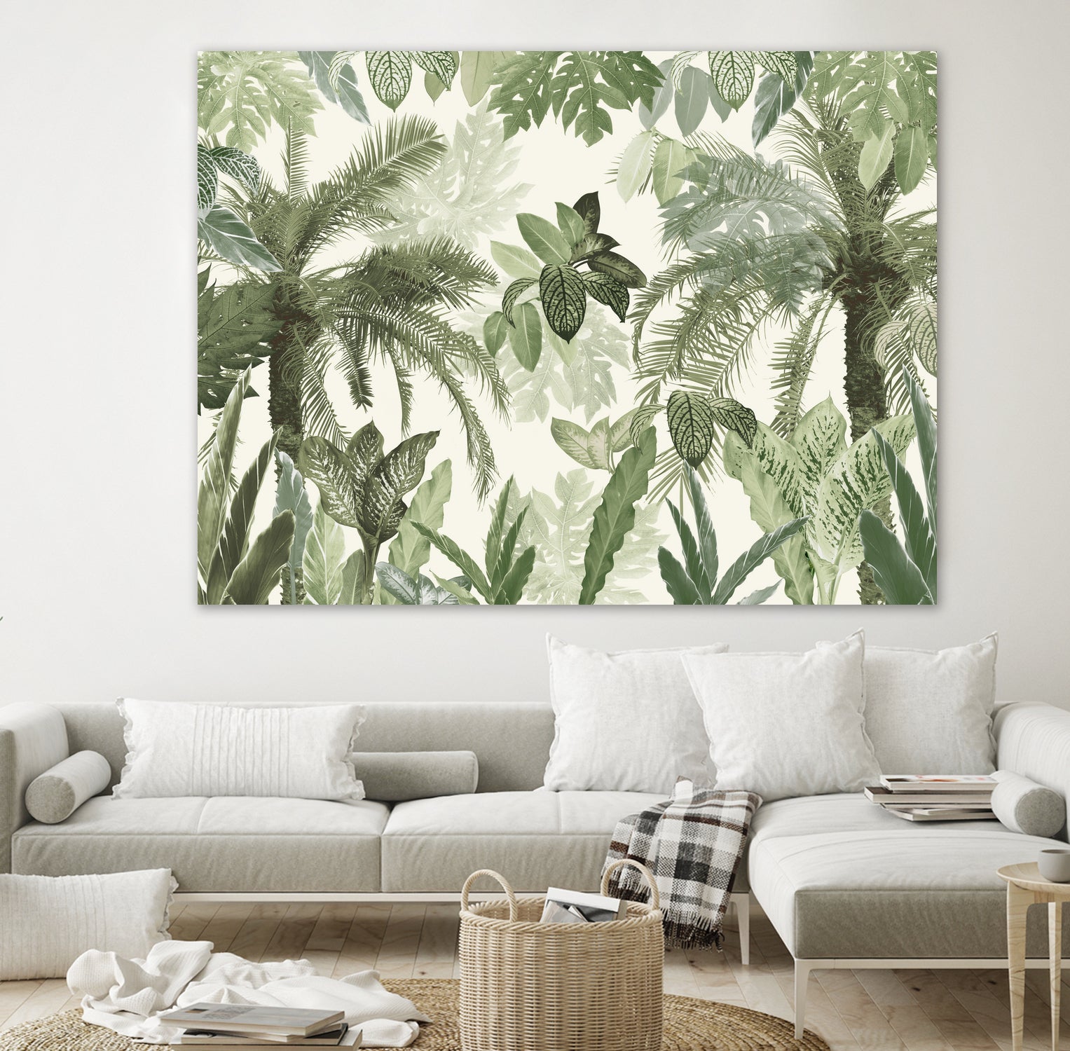 Modern Vintage Tropical Jungle Leaves 1 by Anitas Bellas Art on GIANT ART - coastal