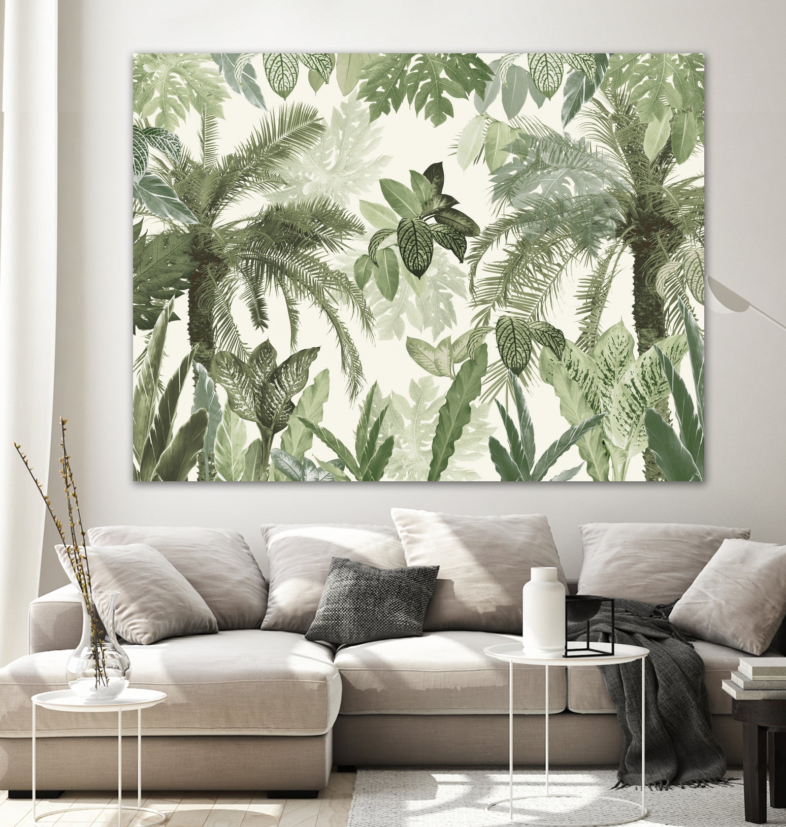 Modern Vintage Tropical Jungle Leaves 1 by Anitas Bellas Art on GIANT ART - coastal