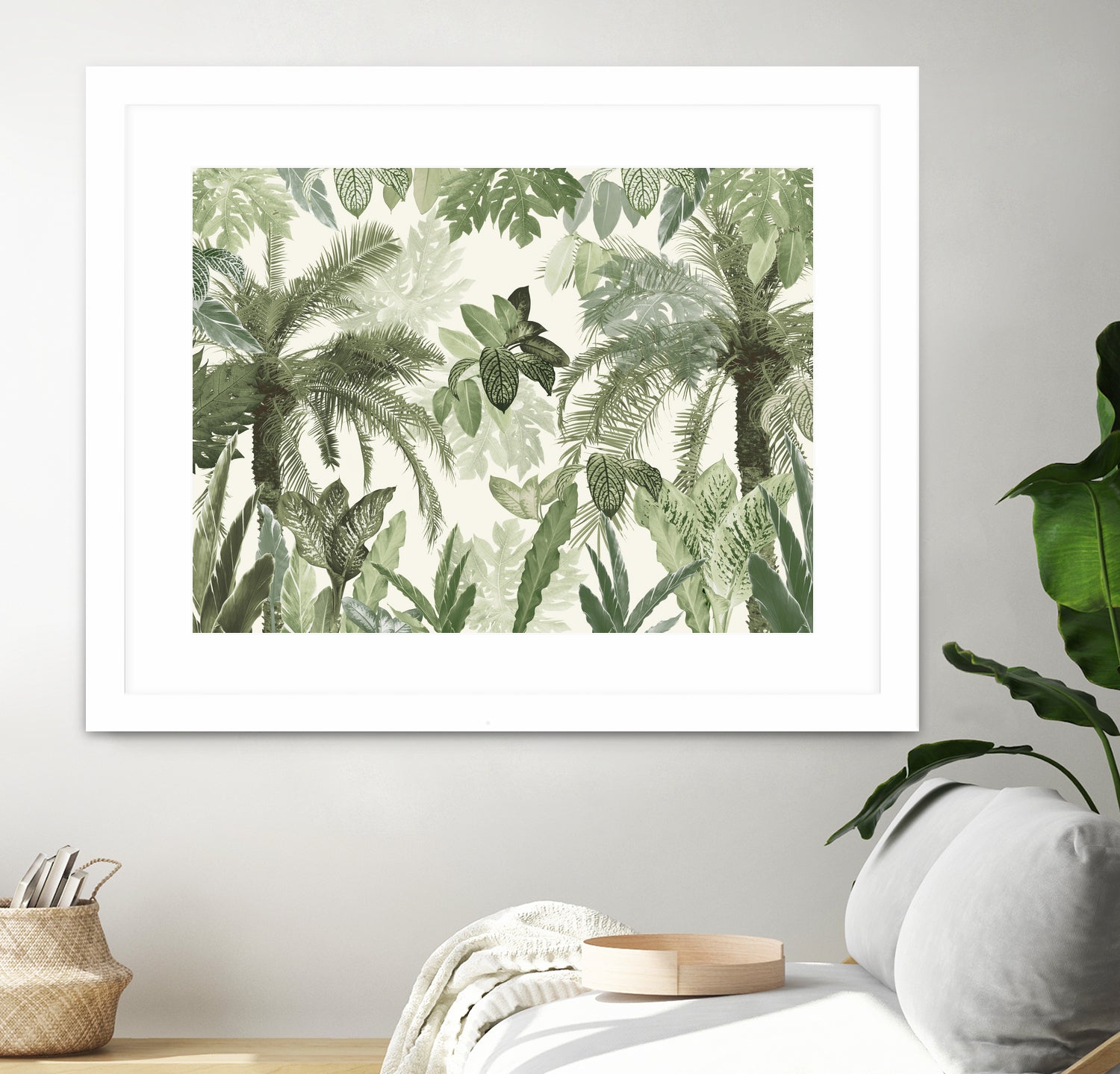 Modern Vintage Tropical Jungle Leaves 1 by Anitas Bellas Art on GIANT ART - coastal